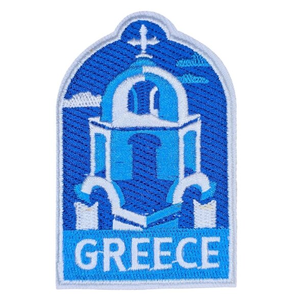 3/$15: GREECE SANTORINI ISLAND IRON ON ADVENTURE TRAVEL PATCH - Picture 1 of 1